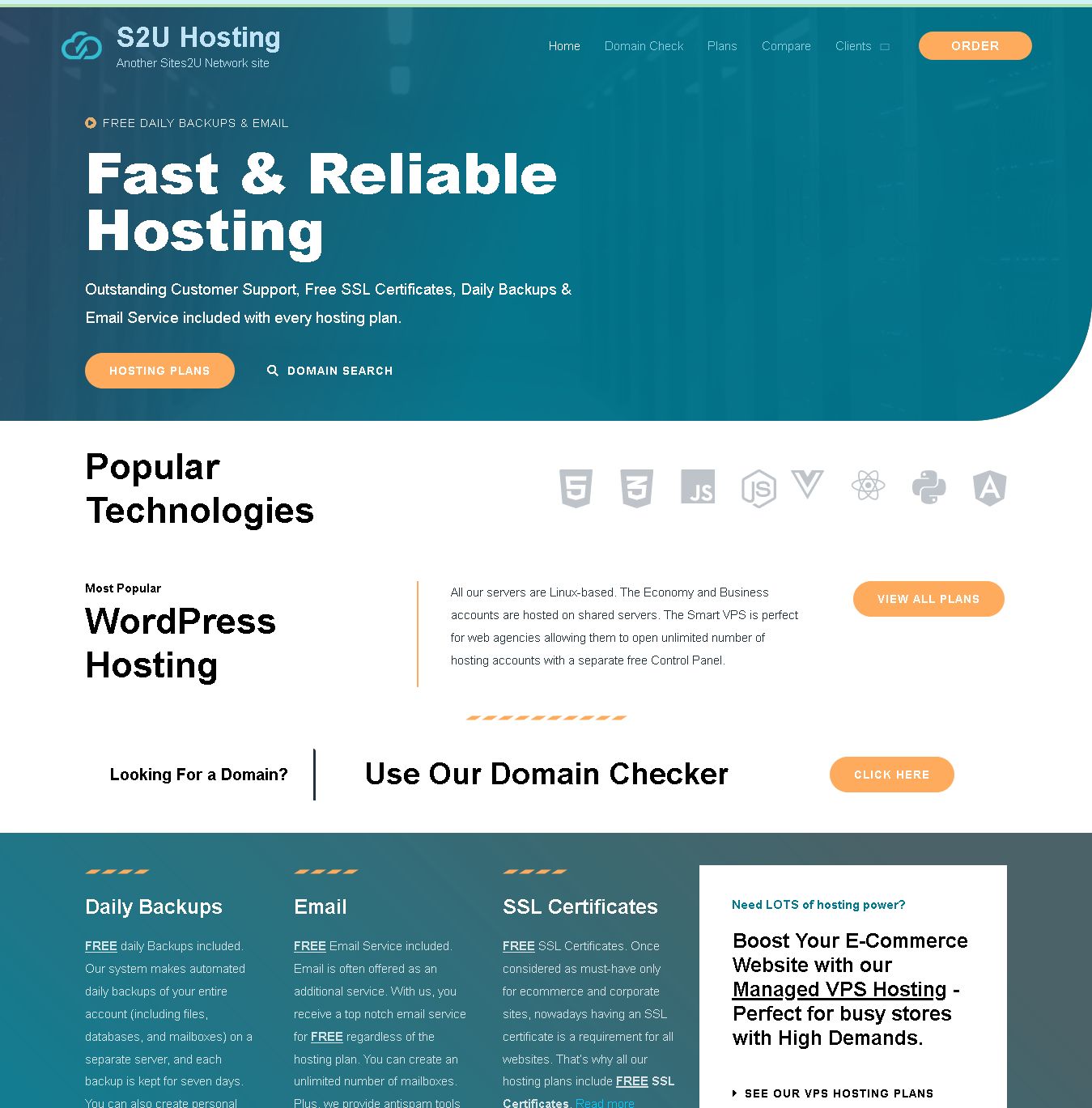 Sites2U.com.au Hosting website - cropped screenshot